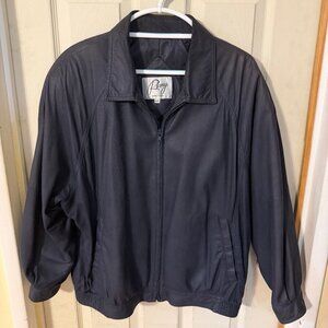 Mens Calfskin soft leather navy jacket by Remy, Size 44. Excellent condition.